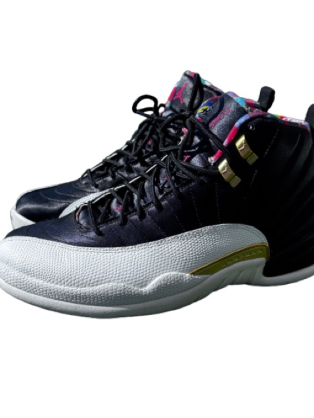 Jordan 12 Retro CNY Chinese New Year Black White Red Multicolor Sneaker Size 10 - Picture 5 of 11